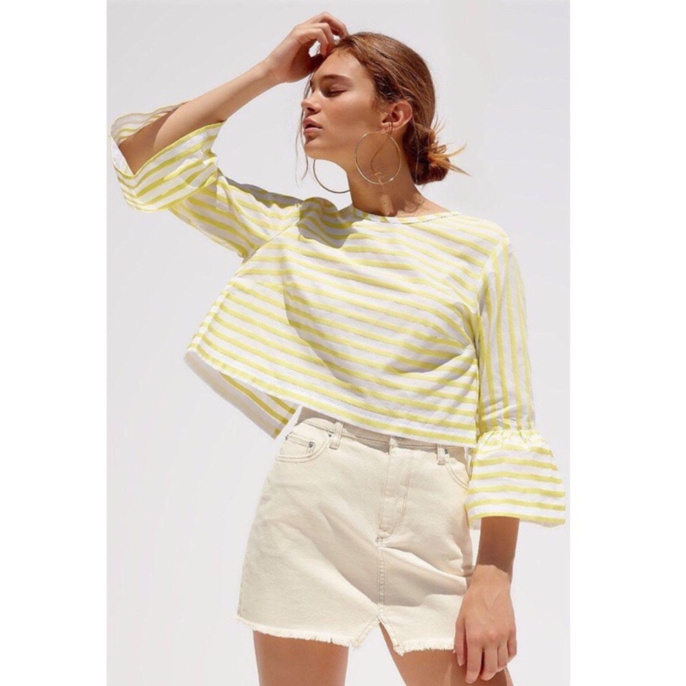 Urban Outfitters KB Bell Sleeve Open Back Top